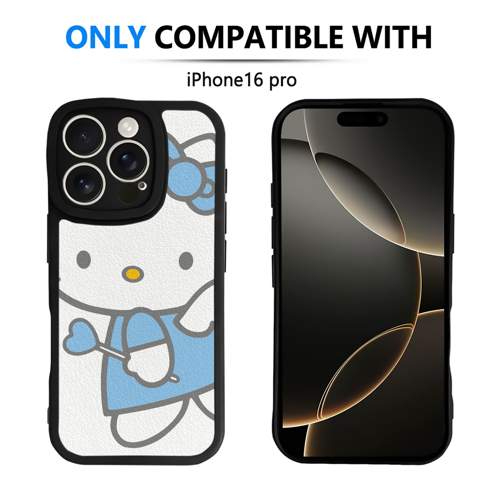 （画像用） Hello Kitty ハローキティ 【iPhone 16シリーズ対応】シリコンスマホケース（レザー調） 材質：シリコン